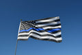 Eugenys Thin Blue Line American Flag 3x5 Ft Black White Blue Durable Grommets by Deal US