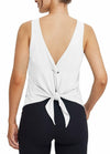 baleaf Women's Sleeveless Workout Yoga Tank Top White Size L Athletic Gym
