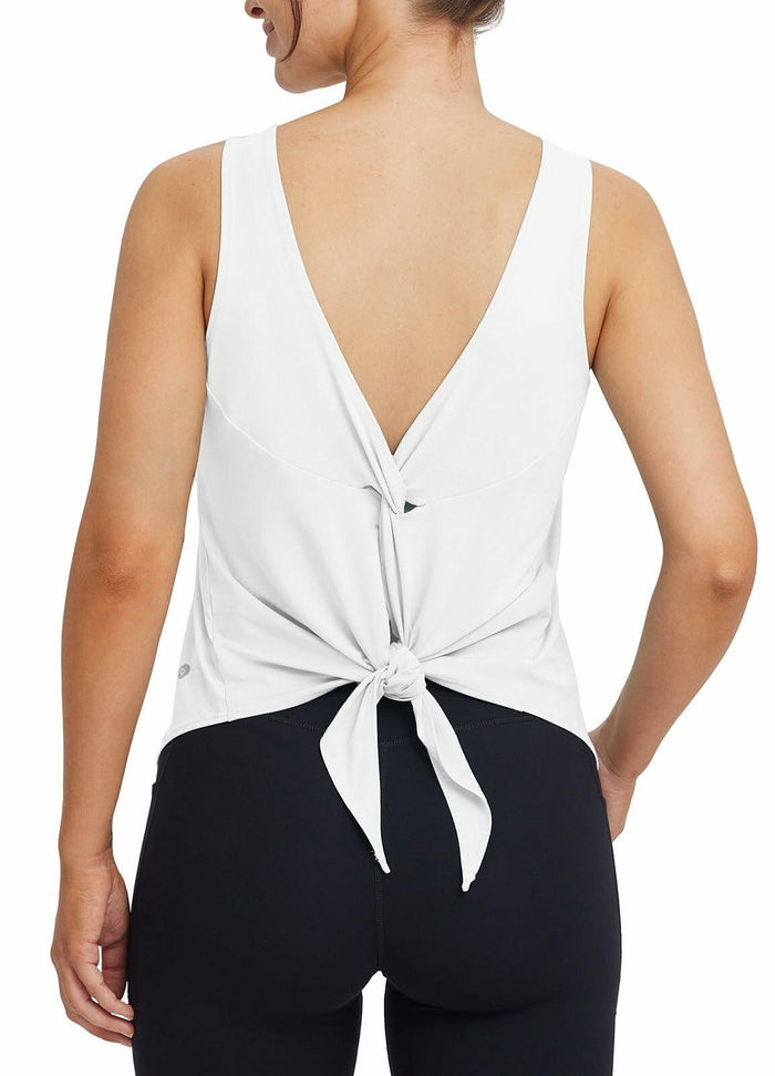 baleaf Women's Sleeveless Workout Yoga Tank Top Loose Fit White Large L by Deal US