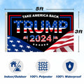 Trump 2024 Flag 3x5 FT Double Sided UV Resistant Banner with 2 Brass Grommets by Deal US