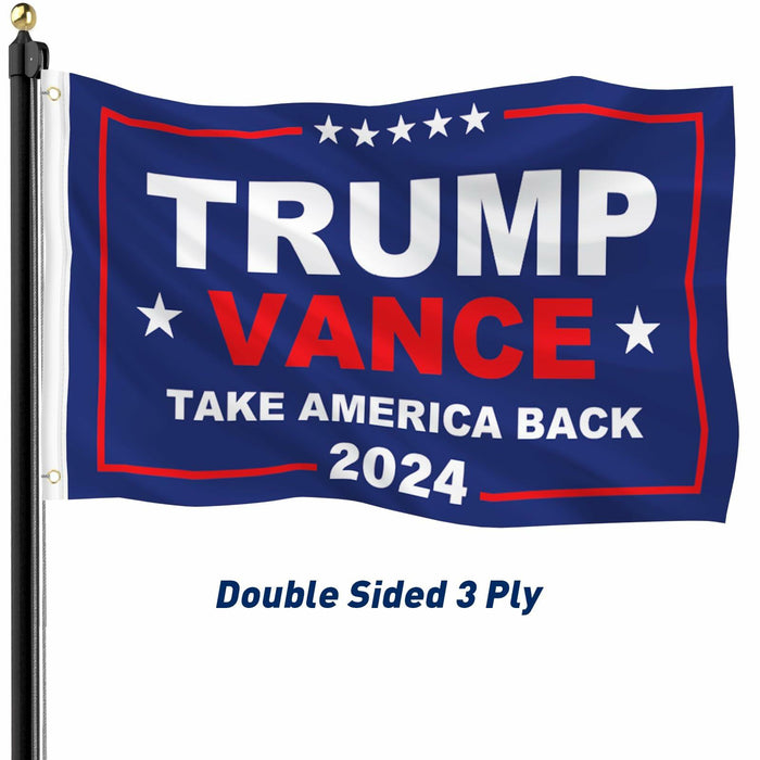 KENPMA Trump Vance 2024 Flag 3x5 Double Sided Outdoor Banner 3 Ply by Deal US