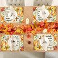 Vintage Thanksgiving Placemats Linen Pumpkin Leaves 12x18in 4PCS by Deal US