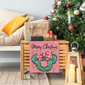 Seliem Christmas Wreath Table Runner Colorful Burlap 13x36 Inch Xmas Decor by Deal US