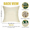 Fahrendom 4-Pack 16x16 Red Green Xmas Tree Snowflake Outdoor Pillow Covers by Deal US