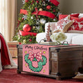 Seliem Christmas Wreath Table Runner Colorful Burlap 13x36 Inch Xmas Decor by Deal US