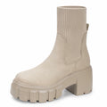 FITORY Women's Chelsea Ankle Boots Tan Size 11 Lightweight Chunky Heel by Deal US