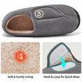 HARENCE Women's Slippers Memory Foam Fur Lined Closed Back Size 38/39 by Deal US
