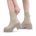 FITORY Women's Chelsea Ankle Boots Tan Size 11 Lightweight Chunky Heel by Deal US