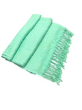 Elu Pashmina Shawl Large Flower Textured Sea Green Soft Wrap 78x28 by Deal US
