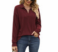 Fall Tops Women 2024 Long Sleeve Black Medium Sweater Blouse Casual by Deal US