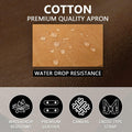 CONTAIL Heavy Duty Cotton Canvas Chef Apron Brown Adjustable Cross Back by Deal US