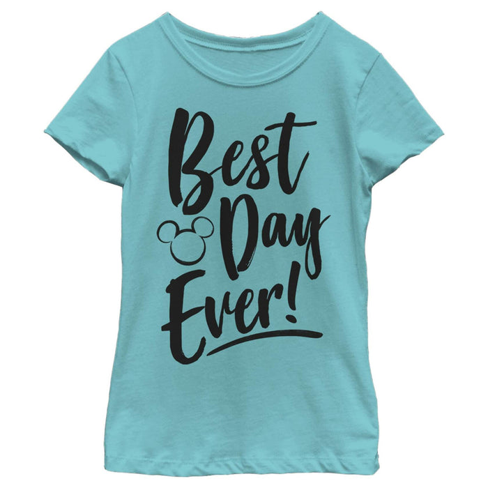 Disney Girl's Best Day T-Shirt Medium Tahiti Blue Girls Apparel by Deal US