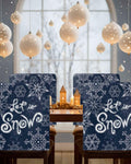 Christmas Chair Covers Set of 4 Snowflake Chair Slipcover Protector Washable by Deal US