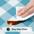 Smiry Rectangle Waterproof Vinyl Picnic Tablecloth 30x72 White Orange Plaid by Deal US