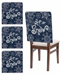 Christmas Chair Covers Set of 4 Snowflake Chair Slipcover Protector Washable by Deal US