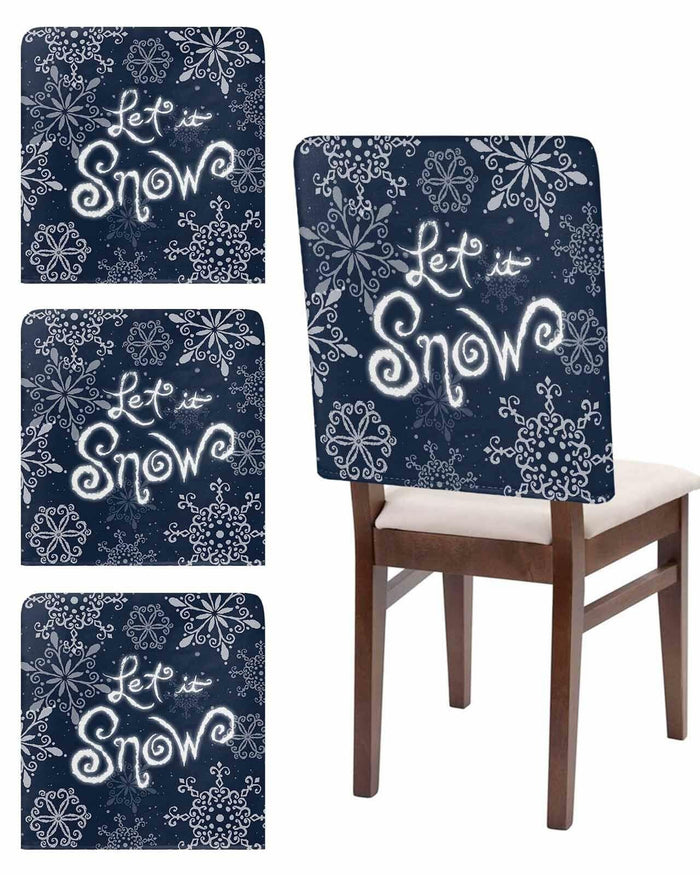Christmas Chair Covers Set of 4 Snowflake Chair Slipcover Protector Washable by Deal US
