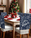 Christmas Chair Covers Set of 4 Snowflake Chair Slipcover Protector Washable by Deal US