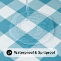 Smiry Rectangle Waterproof Vinyl Picnic Tablecloth 30x72 White Orange Plaid by Deal US