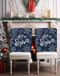 Christmas Chair Covers Set of 4 Snowflake Chair Slipcover Protector Washable by Deal US