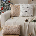Allorry 2-Pack 18x18 Beige Gingerbread Christmas Pillow Covers Soft Plush Fur by Deal US