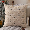 Allorry 2-Pack 18x18 Beige Gingerbread Christmas Pillow Covers Soft Plush Fur by Deal US