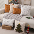 Allorry 2-Pack 18x18 Beige Gingerbread Christmas Pillow Covers Soft Plush Fur by Deal US