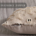 Allorry 2-Pack 18x18 Beige Gingerbread Christmas Pillow Covers Soft Plush Fur by Deal US