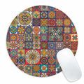 Boho Round Mouse Pad 8.7in Non-Slip Rubber Base Home Office Decor by Deal US
