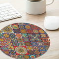 Boho Round Mouse Pad 8.7in Non-Slip Rubber Base Home Office Decor by Deal US