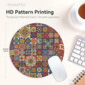 Boho Round Mouse Pad 8.7in Non-Slip Rubber Base Home Office Decor by Deal US