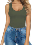 MANGOPOP Women's Sleeveless Black Bodysuit Tank Top Backless Size Small New by Deal US