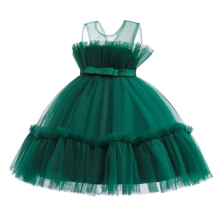 guchoo Girls Christmas Flower Ball Gown Dress Green, Size 12-18 months by Deal US