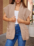 Tankaneo Womens Sherpa Fleece Vest Lightweight Teddy Jacket - Size L by Deal US