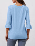 Syellowafter Womens Coral 3/4 Sleeve Casual Loose Fit Tunic Blouse Size XL by Deal US
