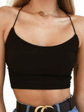 Black Backless Crop Top Stylish Comfortable Sexy Women Size XS by Deal US