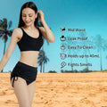 insgym AS1 Alpha Black Bikini Bottoms Ruched Drawstring Size XL by Deal US