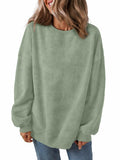 Trendy Queen Womens Oversized Sweatshirt Hoodie Brown Size M by Deal US