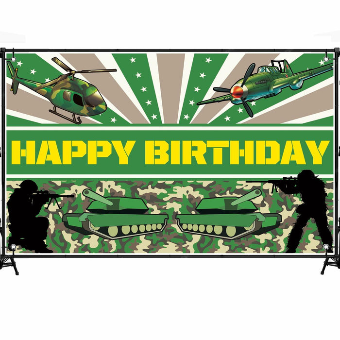 6x3.6FT Hunting Camo Backdrop Birthday Party Decoration Boys Kids New by Deal US