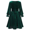 IMEKIS Toddler Velvet Christmas Dress Dark Green Long Sleeve Size 2-3T by Deal US