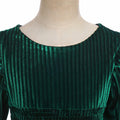 IMEKIS Toddler Velvet Christmas Dress Dark Green Long Sleeve Size 2-3T by Deal US