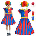 FINASKASU Girls Clown Costume 4 Pcs Set, Halloween Costume 5-6Y by Deal US