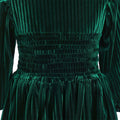 IMEKIS Toddler Velvet Christmas Dress Dark Green Long Sleeve Size 2-3T by Deal US