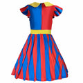 FINASKASU Girls Clown Costume 4 Pcs Set, Halloween Costume 5-6Y by Deal US