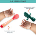 Grabease Baby Spoons & Toddler Utensils - BPA-Free & Phthalate-Free - Green by Deal US
