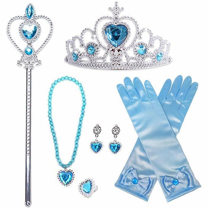 AMOR 8PCS Princess Dress Up Jewelry Set Toddler Girls Gloves Tiara by Deal US