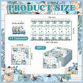 3 Pc Blue Fall Thanksgiving Tablecloth Set 54x108in + 60 Napkins Disposable by Deal US
