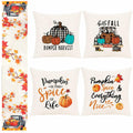 Soyezletop Thanksgiving Decor Set 5pcs Pillows 18x18in & Table Runner by Deal US