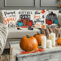 Soyezletop Thanksgiving Decor Set 5pcs Pillows 18x18in & Table Runner by Deal US