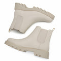 firelli Women Chelsea Ankle Booties Comfortable Boots Ivory Size 10 by Deal US