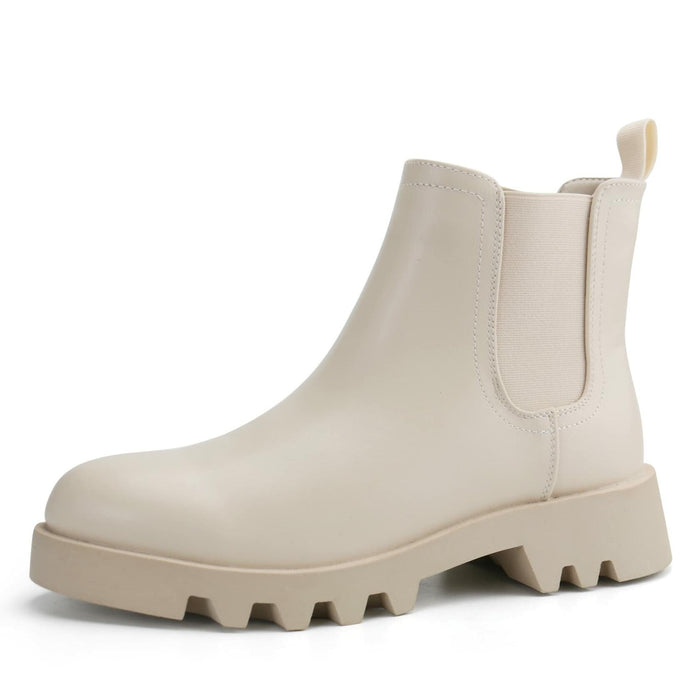 firelli Women Chelsea Ankle Booties Slip-On Winter Boots Ivory Size 9 by Deal US